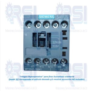 CONTACTOR SIEMENS 3RT2017-1BB41, 11A, 480V, BOBINA 24VDC
